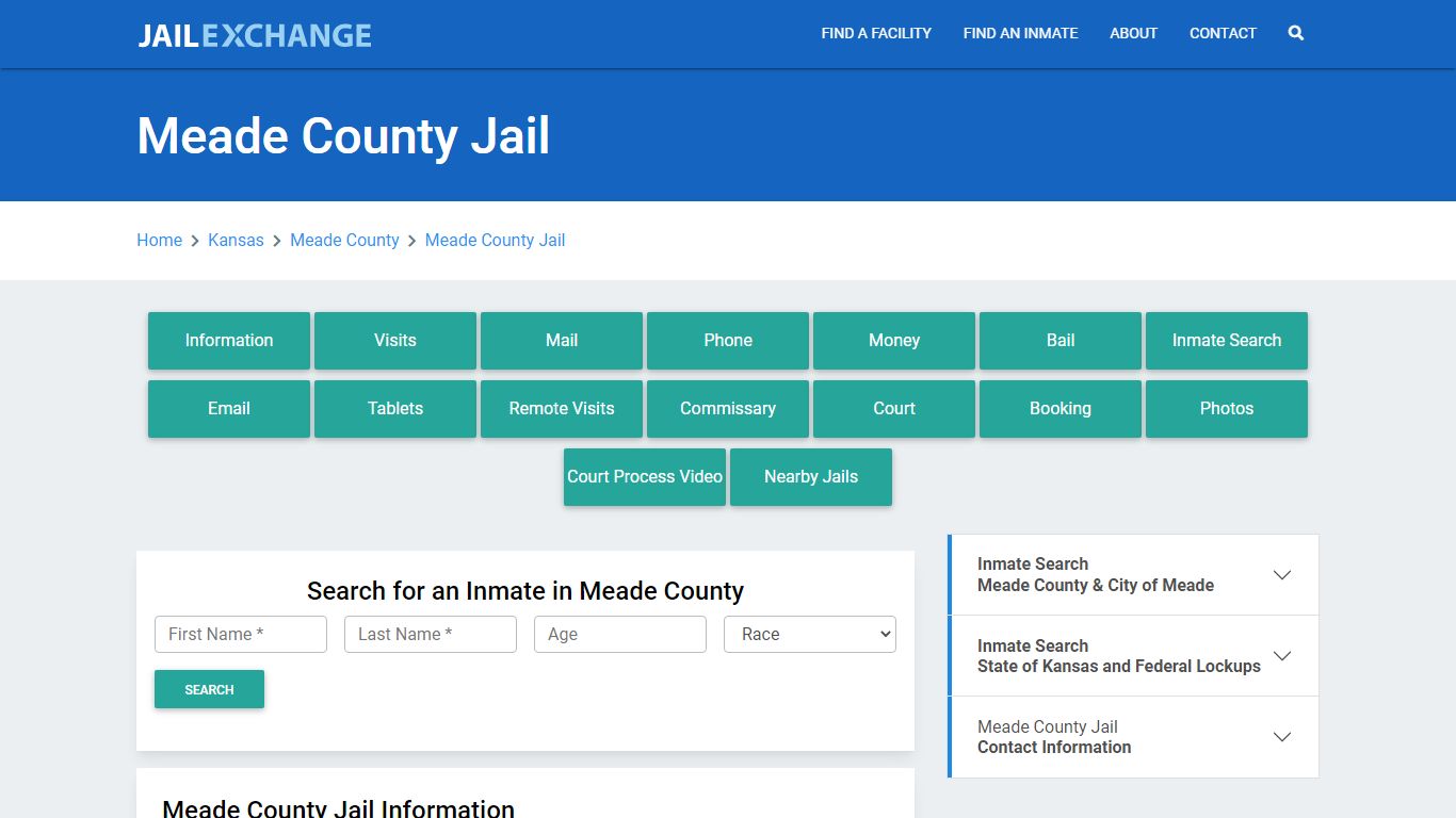 Meade County Jail Roster Lookup, KS, Inmate Search